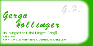 gergo hollinger business card